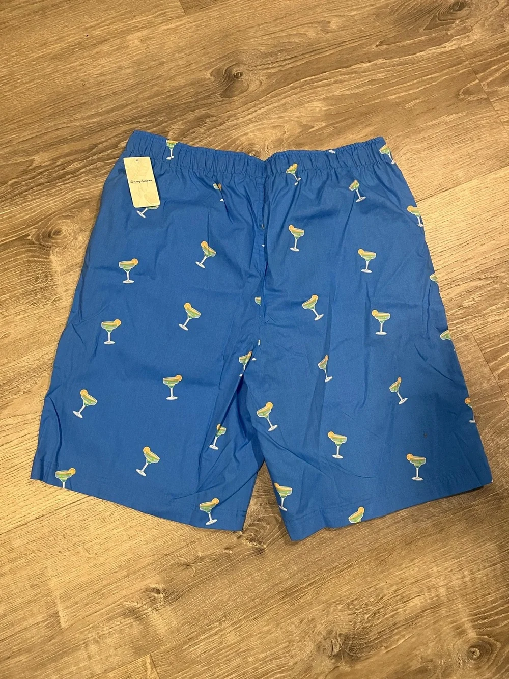 Tommy Bahama Blue Martini-Print Swim Trunks